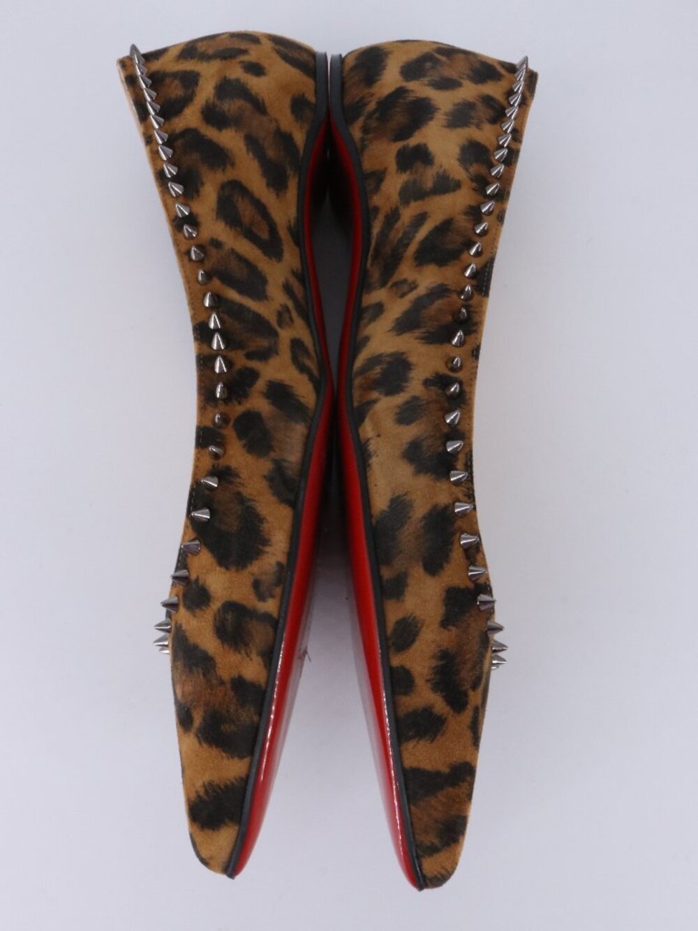 christian louboutin 36.5 leopard print anjalina flat kitty spiked flat D268 - Picture 16 of 16